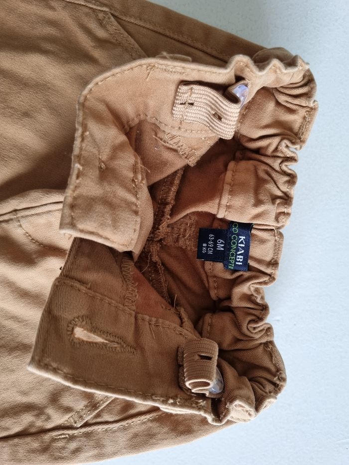 Pantalon Kiabi 6 mois beige marron - photo numéro 4