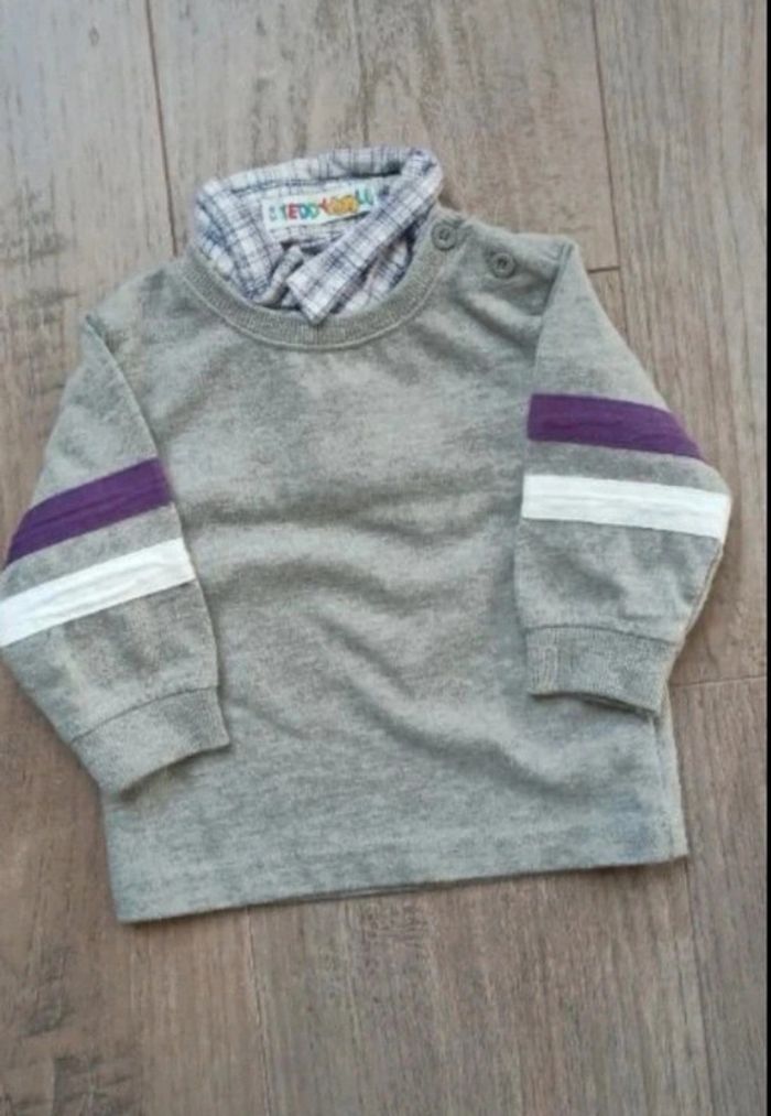 Pull chemise vintage 6 mois