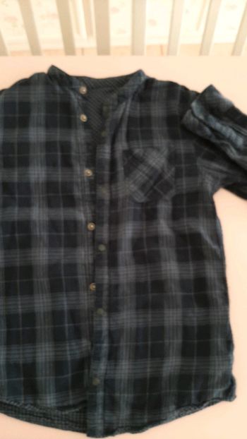 Chemise manches longues garçon bleu Marine taille 10 ans
