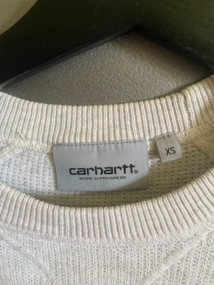 Pull Carhartt Maille crème - photo numéro 3