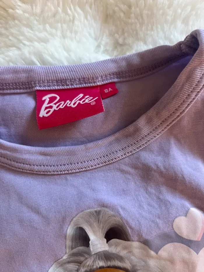 Teeshirt manches longues Barbie 8 ans - photo numéro 3