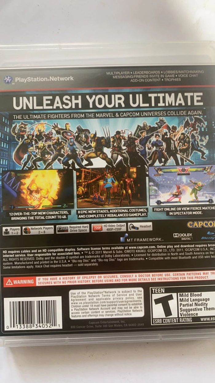 ultimate marvel vs Capcom 3 ps3 English - photo numéro 5