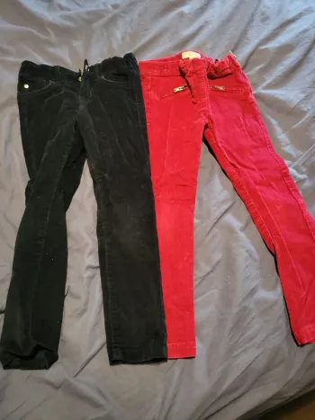 Lot 2 pantalons en velours