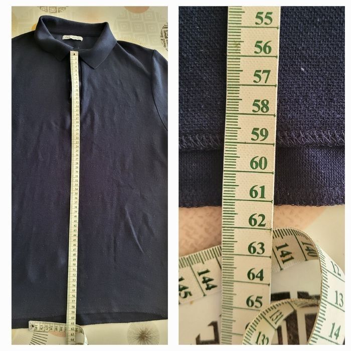 Zara Polo MC TEurM- Marine - En Maille- Regular Fit-  TBE - photo numéro 7