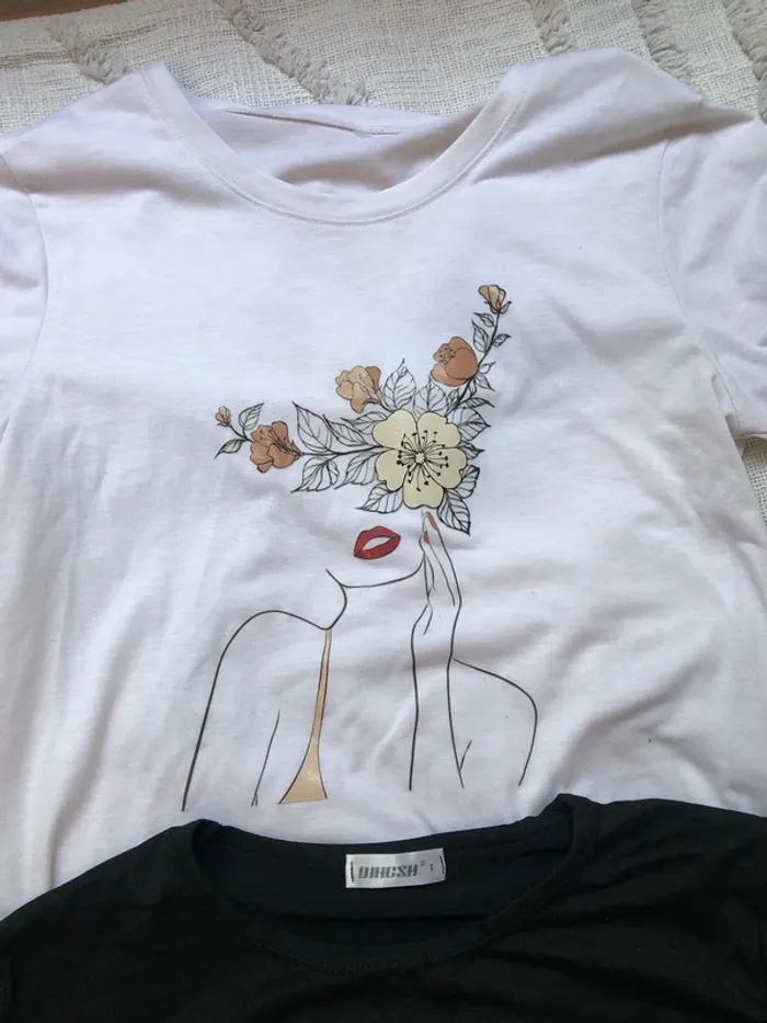 Lot de 2 T-shirt taille unique - photo numéro 3