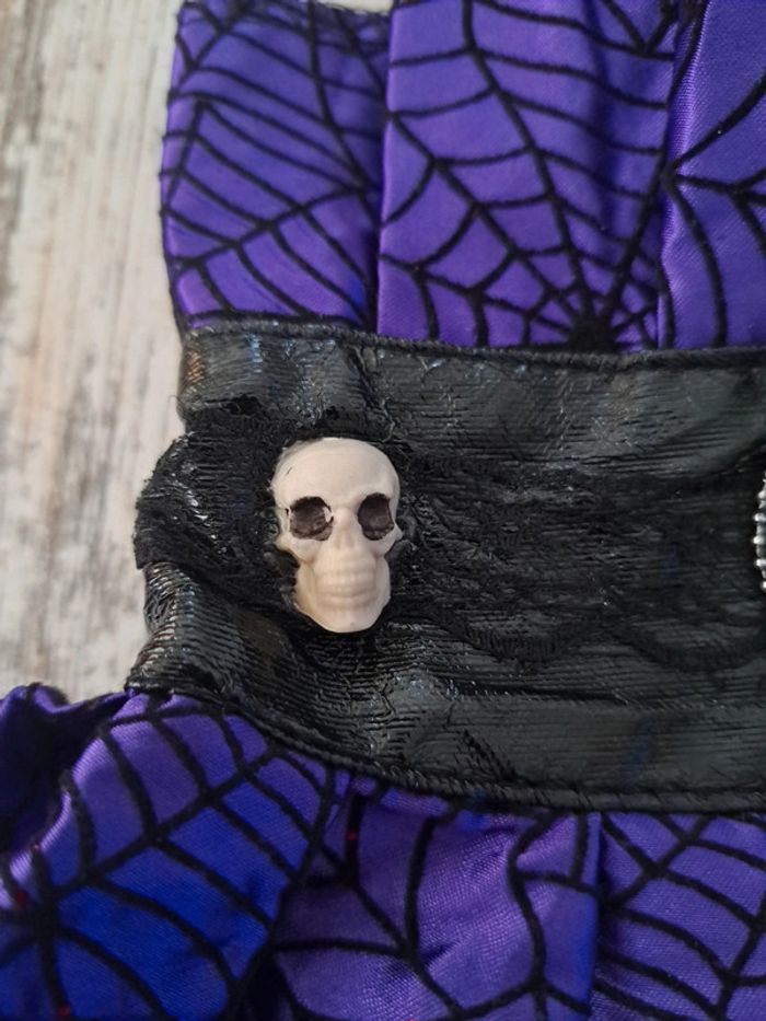 Ceinture pailletée araignée tête de mort - photo numéro 3