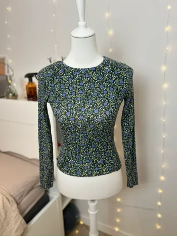 Top floral vintage Bonobo à manches longues - imprimé fleuri multicolore XS