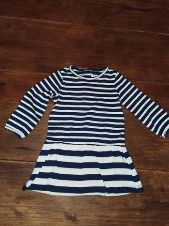 Robe bleu et blanc 9mois