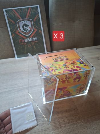 Lot de 3 acryliques display mini tin ×10 Pokémon aimants puissant FireMint