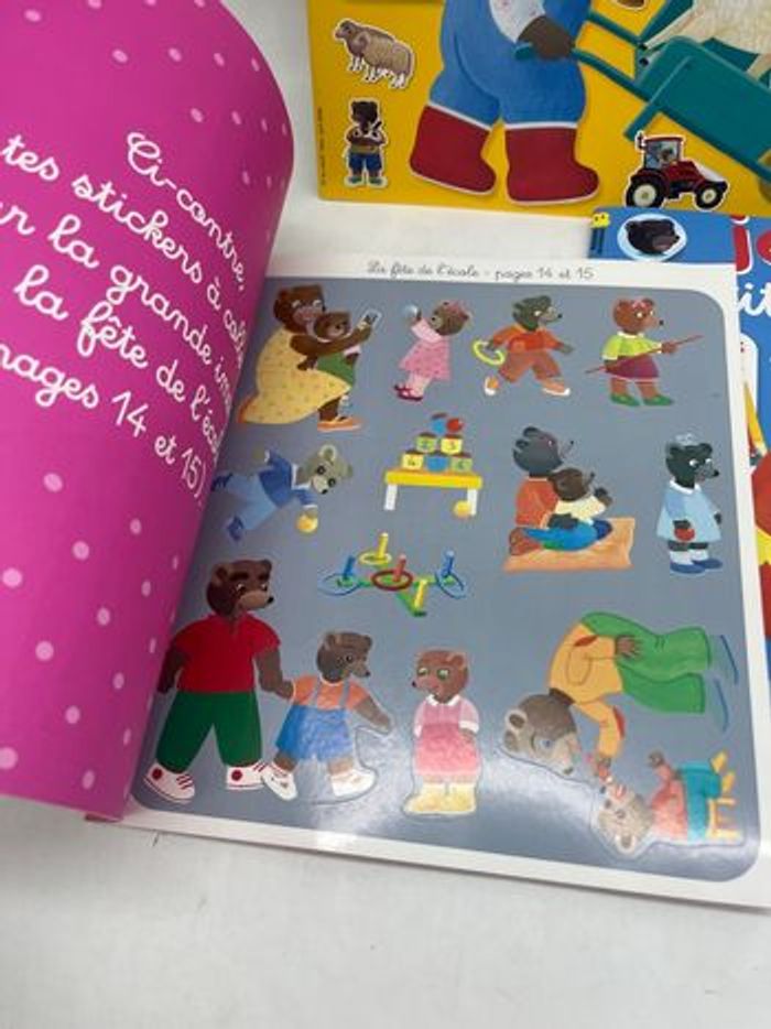 Lot de 3 magazines Livres d’activités je colle avec Petit Ours brun Neuf - photo numéro 3