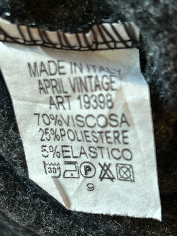 Pull gris col v étoiles April Vintage taille unique - photo numéro 5