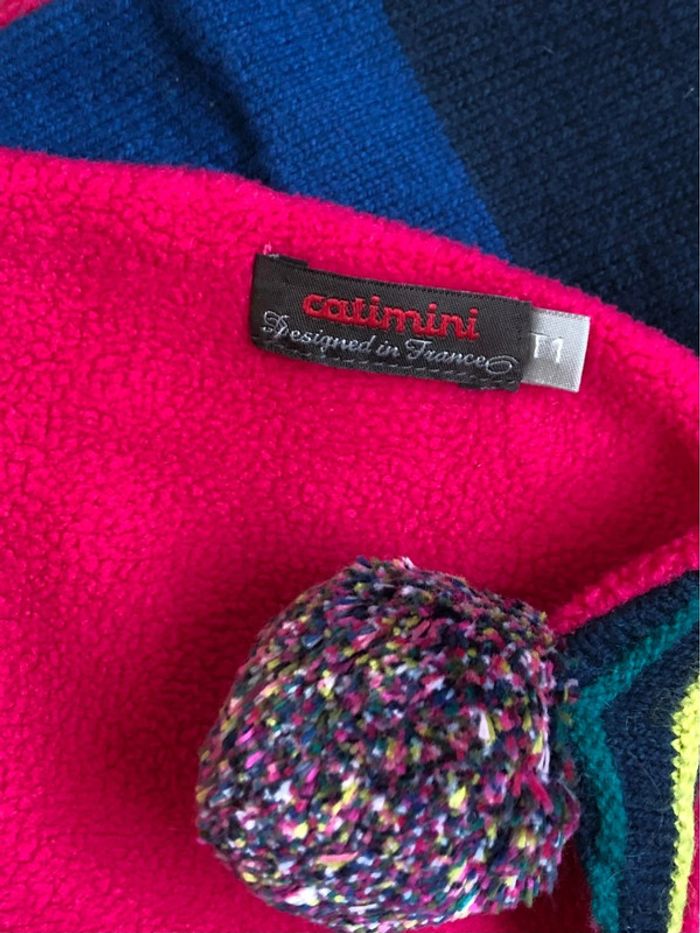 Ensemble bonnet 53 cm et écharpe T-1 en laine et micro polaire Catimini T-3/5 ans - photo numéro 2