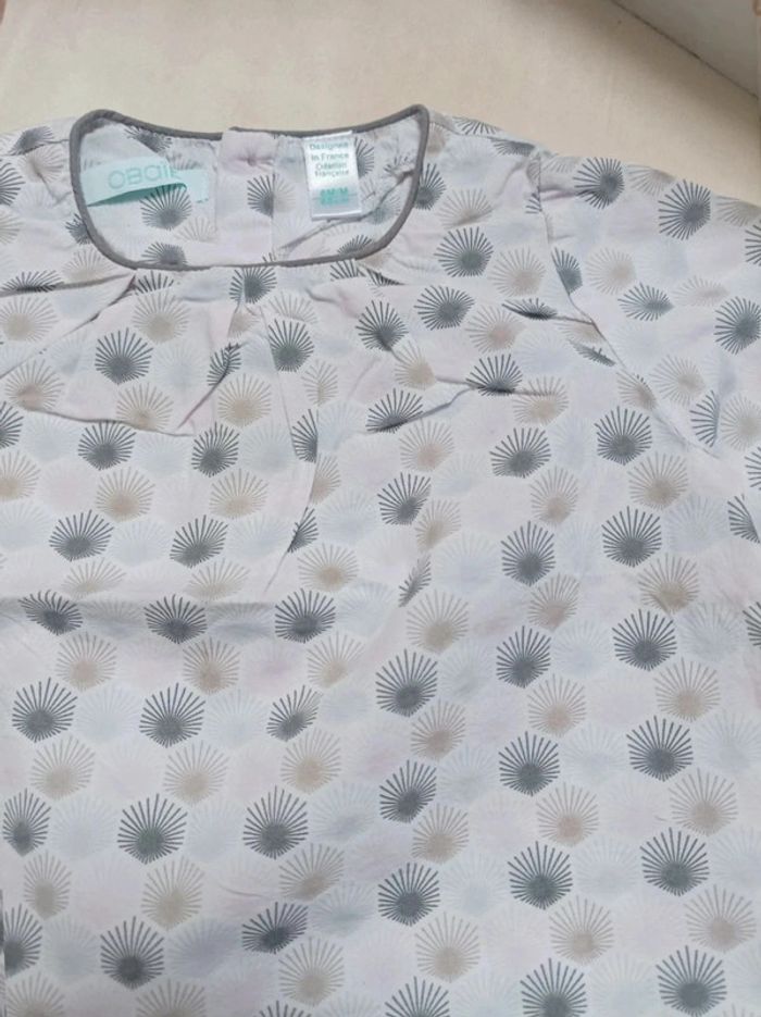 Blouse manches longues Obaïbi fille 6 mois - photo numéro 2