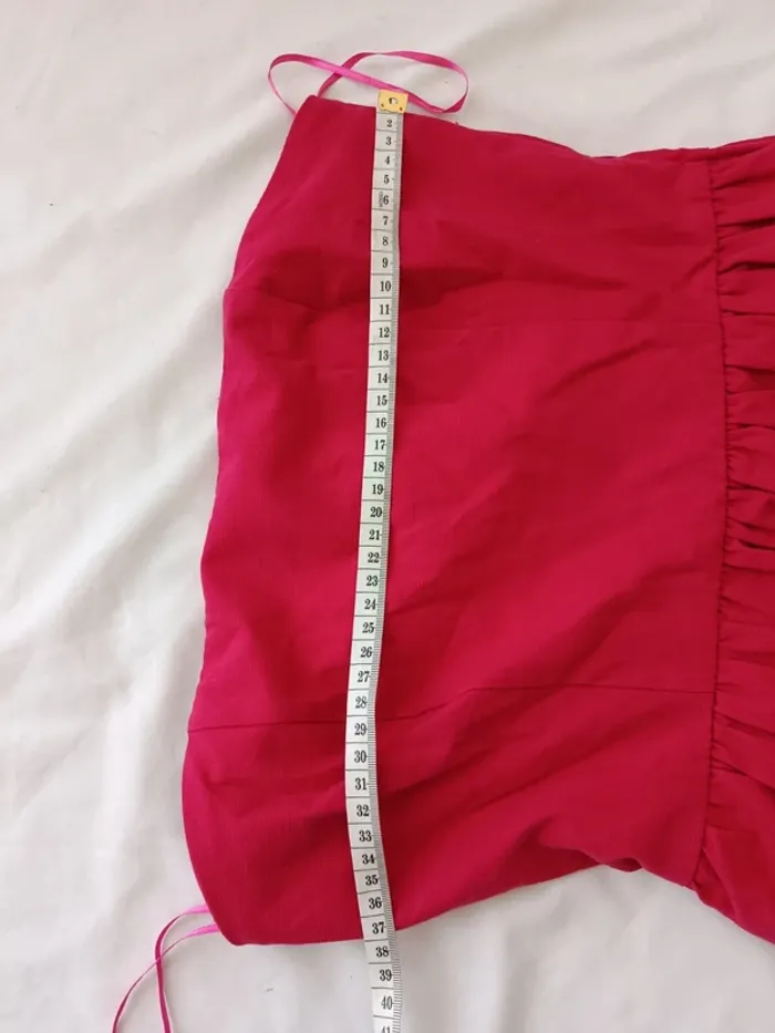 Robe courte bustier rose flash Naf Naf neuve taille 36 - photo numéro 7
