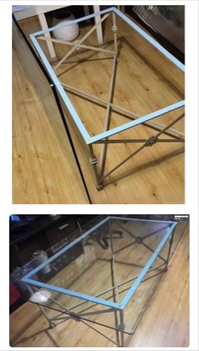 Table verre et métal – style contemporain