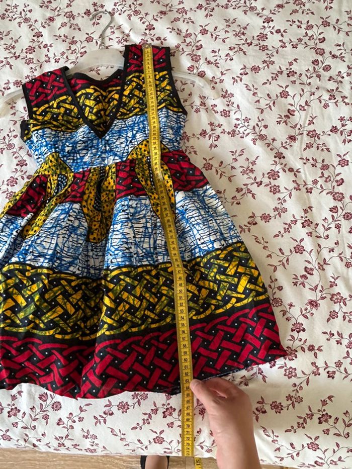 Robe vintage wax Keurgoumac – Création M. Damefall - fille taille 6 ans - photo numéro 5