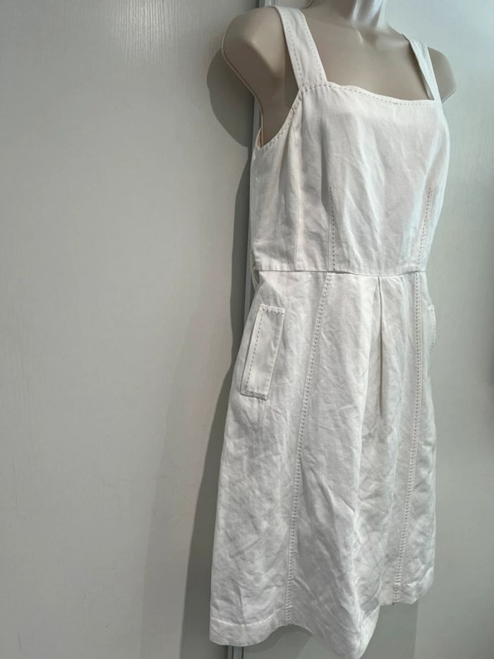 Robe blanc cassé Caroll  taille 38 lin et coton - photo numéro 19