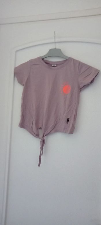 Tee-shirt à nouer thème nature mauve fille 10 ans zeeman