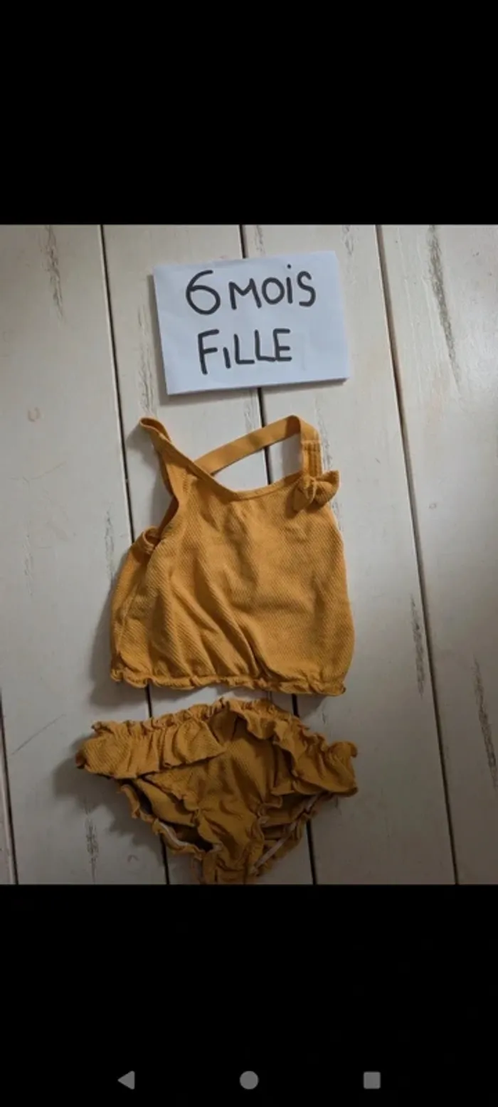 Maillot deux pièces bébé fille 6 mois
