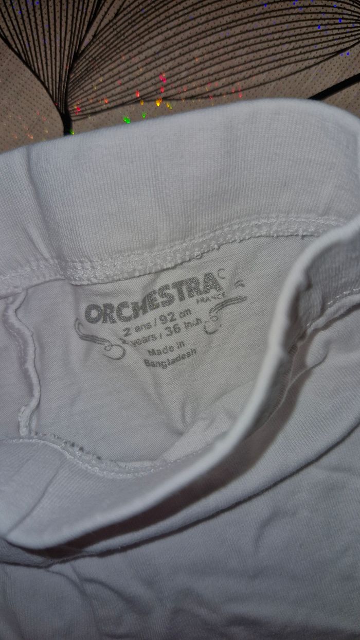 3 leggings short orchestra 2ans 1 blanc 2noir - photo numéro 2