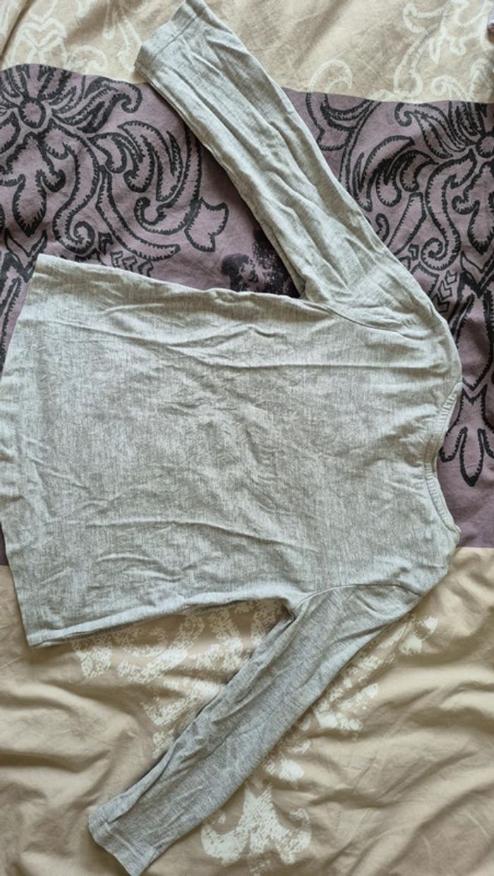 T-shirt gris ML Catimini 4ans - photo numéro 2