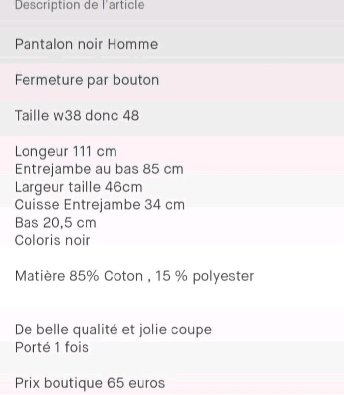 Jeans  Highness  Noir T W38/ 48 - photo numéro 8