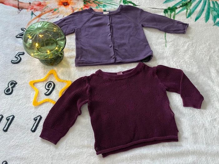 Lot de 2 pull/gilets 9 mois