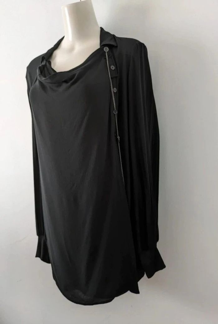 Chemisier blouse fluide noire - Cop Copine - taille 42 - photo numéro 3