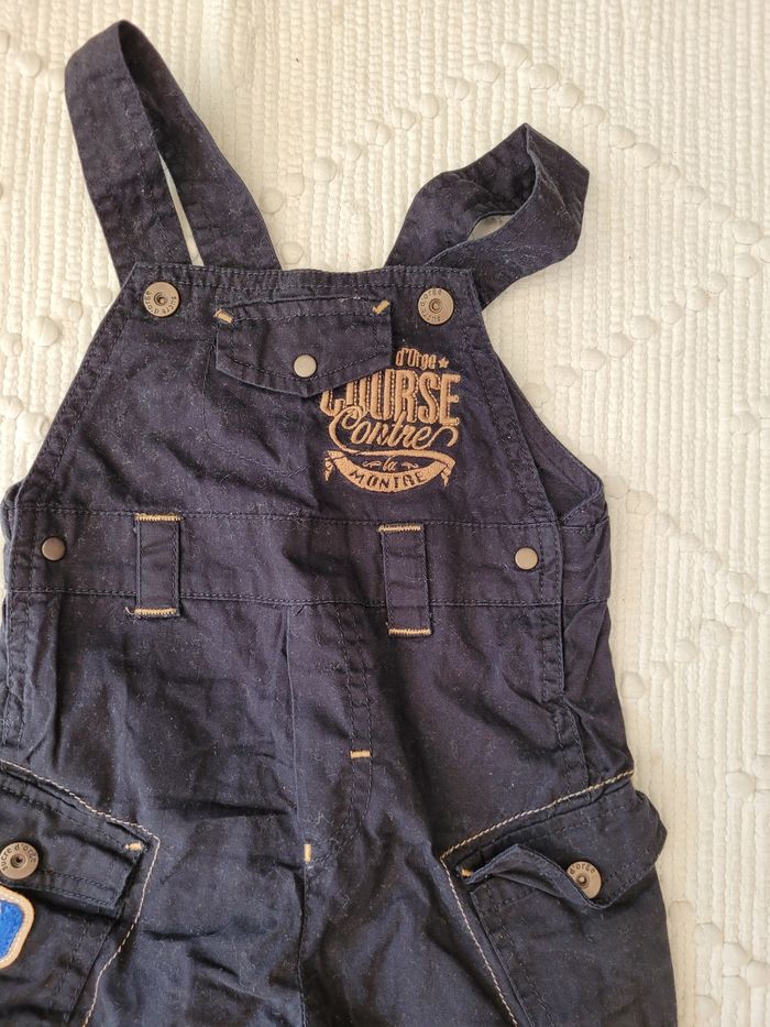 Salopette bleue marine bébé garçon 6 mois sucre d'orge - photo numéro 2