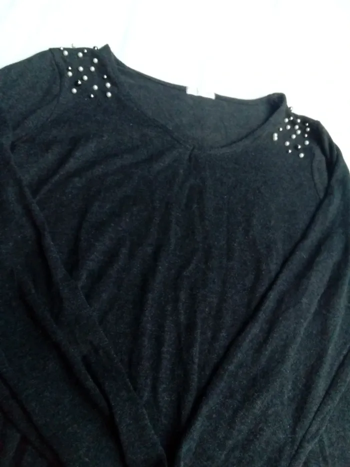 Pull gris foncé perles cache cache 44 - photo numéro 2