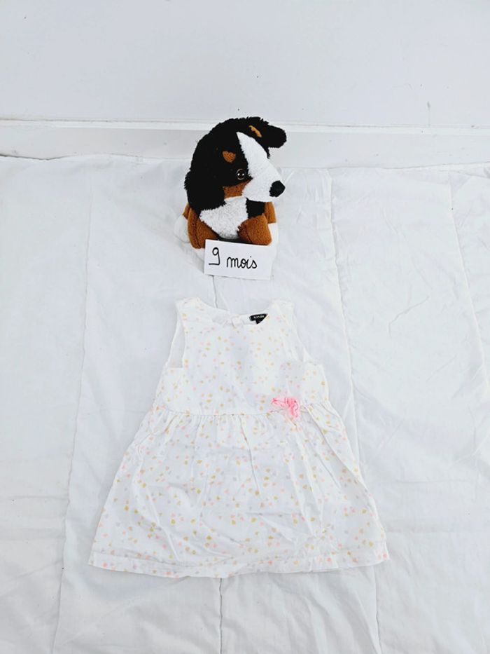 Robe sans manches blanche bébé fille 9 mois kiabi