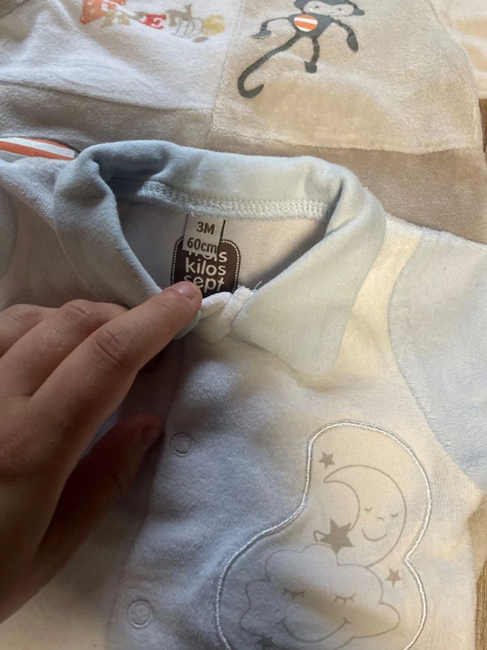 Lot de 2 pyjamas 3 mois garçon - photo numéro 3