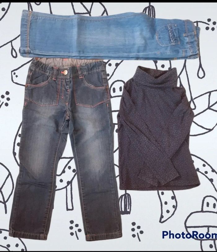 2 jeans 1 col roulé 🌸