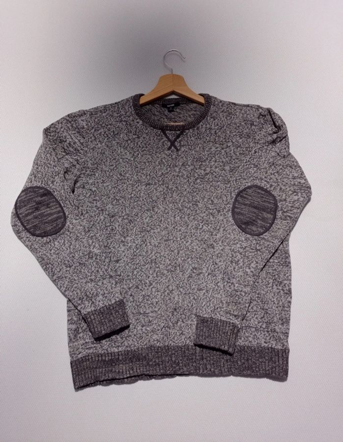 Pull coton gris chiné M