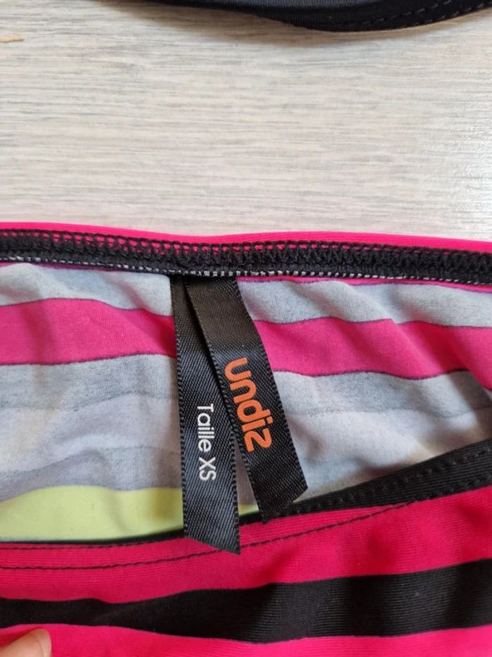 Maillot de bain bikini 2 pièces Undiz XS neuf haut rembourré rayé - photo numéro 4