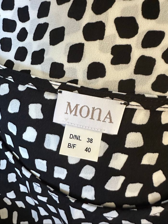 Blouse bariolée noire et blanche Mona T40 L - photo numéro 7