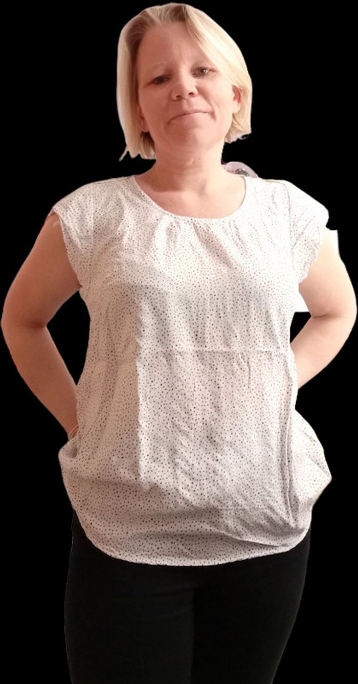 Joli Tee-shirt imprimé pois taille L