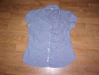 Chemise CAMAIEU rayée bleu marine et blanc taille 40 TBE