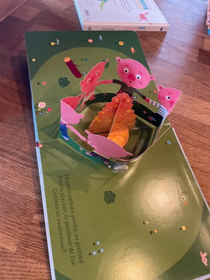 Livre cartonné contes et comptines à toucher Un petit cochon pendu au plafond - photo numéro 9