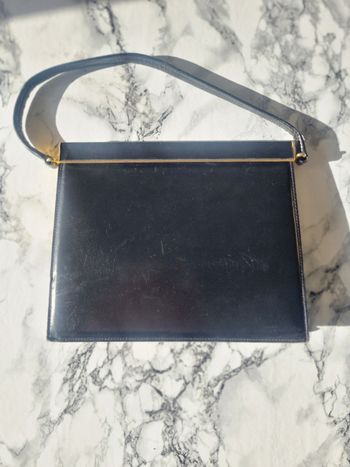 Sac a main Vintage noir et doré