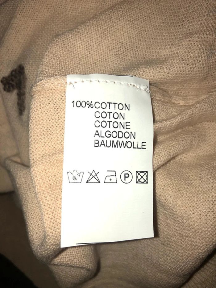 Pull beige cœurs taille unique Madison - photo numéro 5