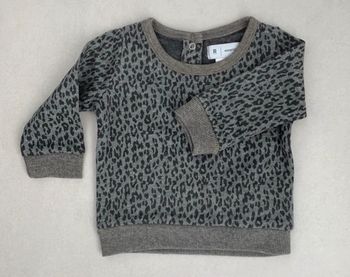 Sweat la redoute 3 mois léopard gris et noir