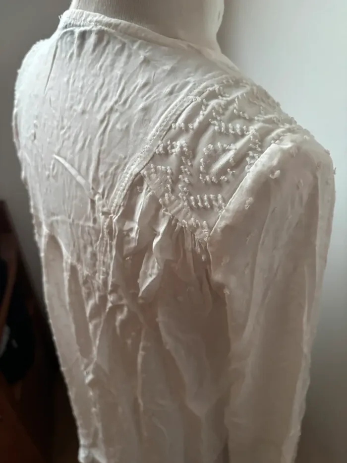 🤍 très jolie blouse blanche en Viscose - Little Sister’s - T36 - photo numéro 8