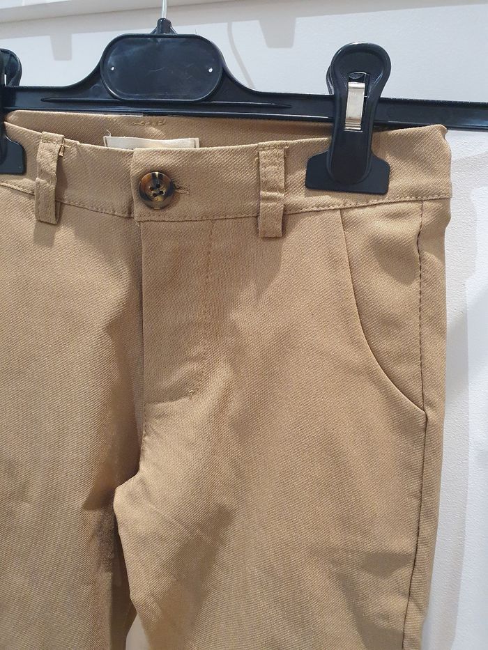 Pantalon Chino matière stretch camel Taille 10 ans - photo numéro 2