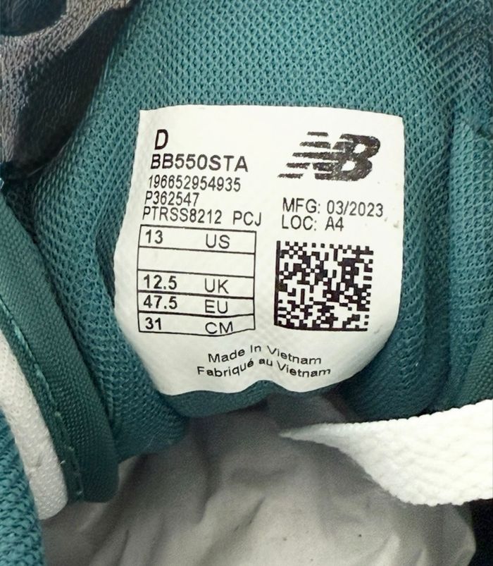 New Balance 550 en cuir – Taille 47,5 – Neuf avec étiquette - photo numéro 3