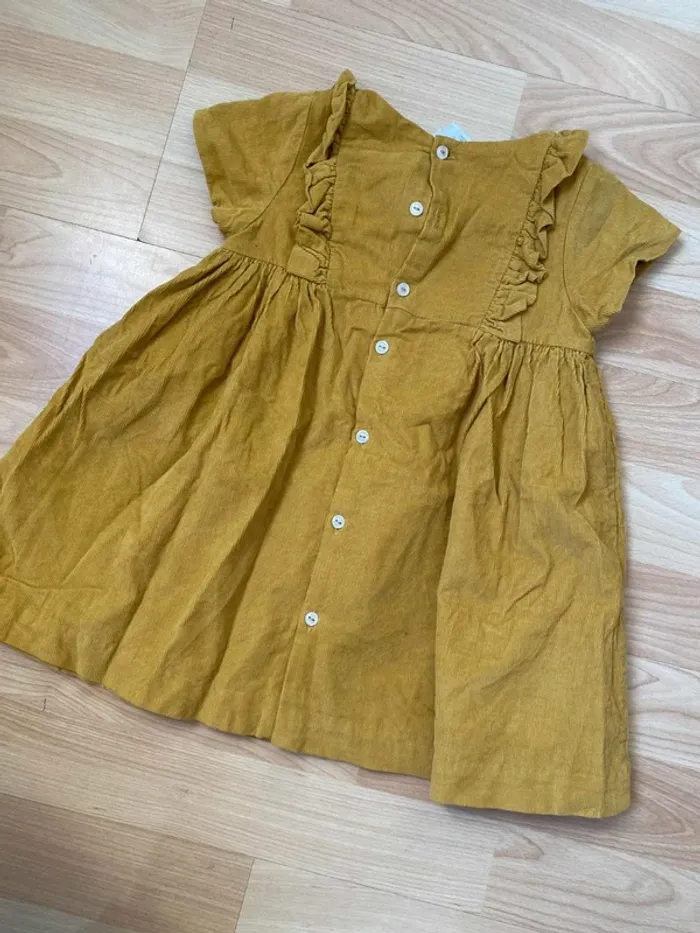 Robe col rond manches courtes velours 24mois Jacadi - photo numéro 3