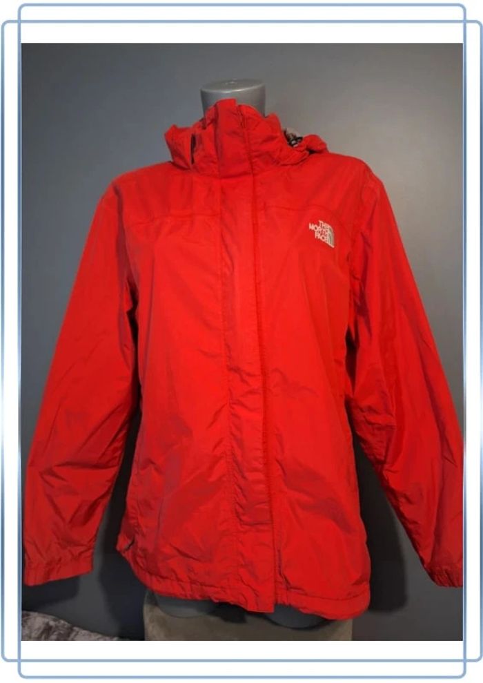 Veste à capuche zippée the north face femme hyvent rouge - taille L - photo numéro 2