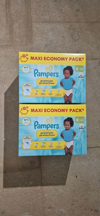 Lot de 140 couches Pampers Premium Protection Taille 6