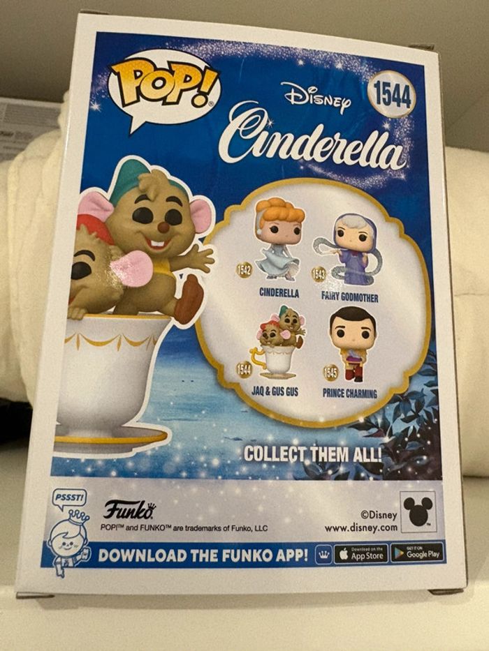 Pop Disney cendrillon numéro 1544 jaq & gus gus, funko pop neuve - photo numéro 3