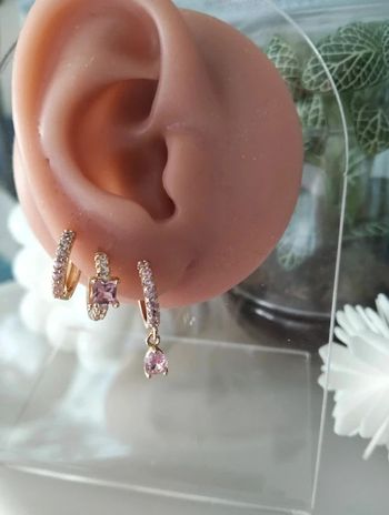 Composition MNpMNcMNs (6 unités) en acier inoxydable rose et doré